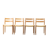 J.L. Møllers Møbelfabrik Set of 4 Niels Otto Moller Model 84 chairs upholstered in oak