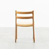 J.L. Møllers Møbelfabrik Set van 4 Niels Otto Moller Model 84 stoelen eiken zit bekleed