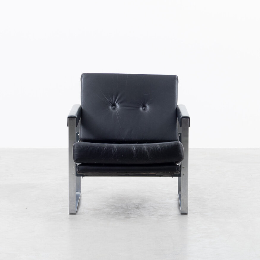 Tempelman fauteuil AP72 zwart leer AP Originals Tempelman fauteuil AP72 zwart leer