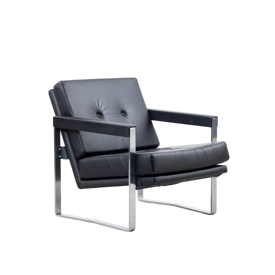 Tempelman fauteuil AP72 zwart leer AP Originals Tempelman fauteuil AP72 zwart leer