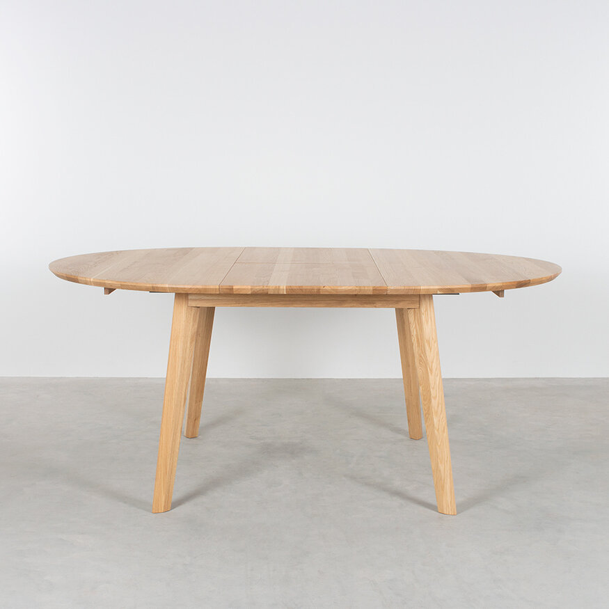 Ronde uitschuifbare tafel Nonne Ø130+(1x50) Sav & Økse Ronde uitschuifbare tafel Nonne Ø130+(1x50)