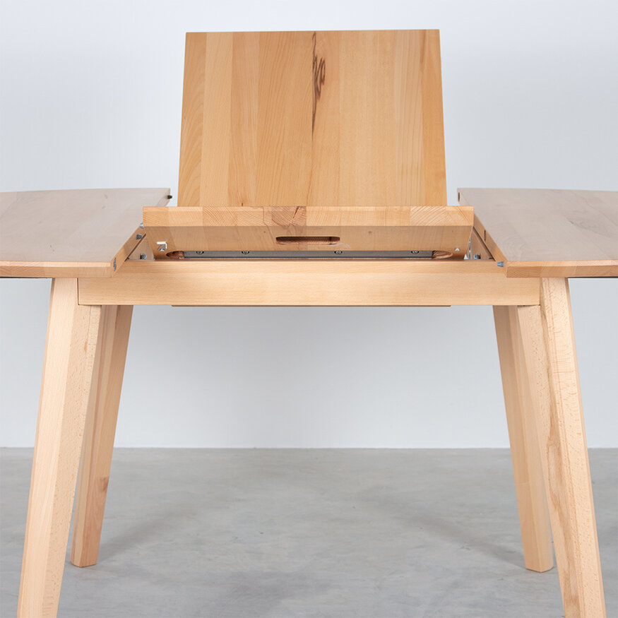 Round extentable table Nonne Ø120+(1x50) Sav & Økse Round extentable table Nonne Ø120+(1x50)