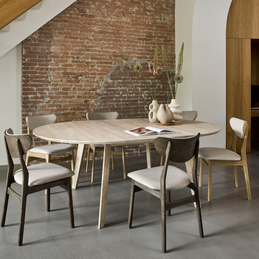 Sav & Økse Ronde uitschuifbare tafel Nonne Ø140+(1x60)