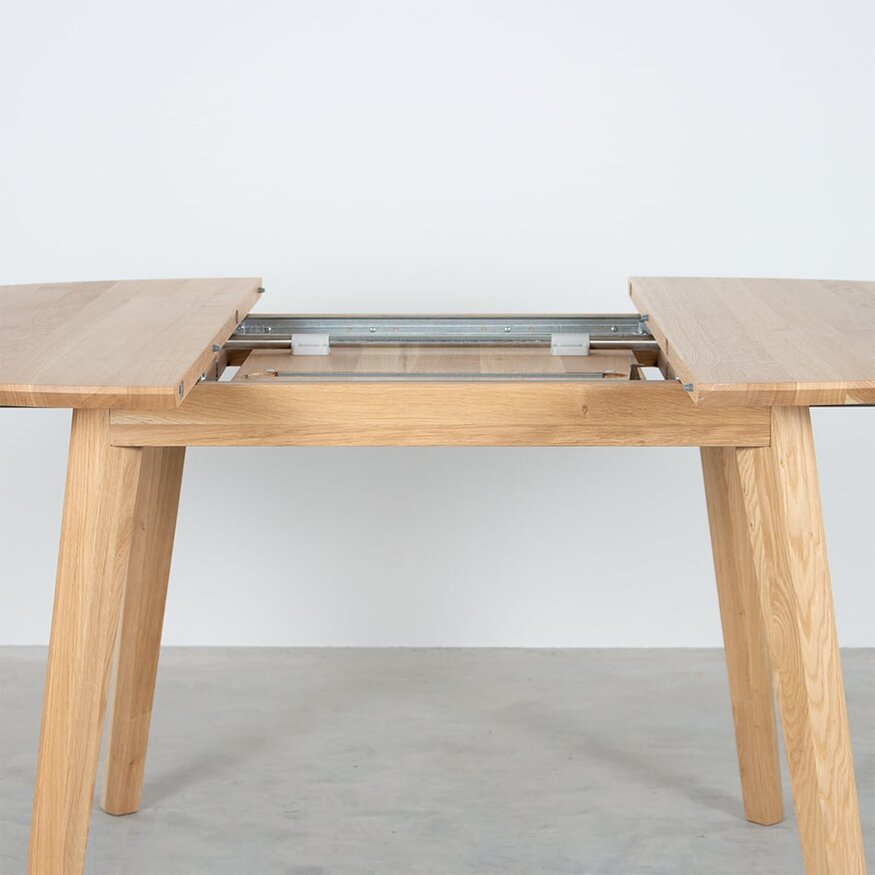 Ronde uitschuifbare tafel Nonne Ø130+(1x60) Sav & Økse Ronde uitschuifbare tafel Nonne Ø130+(1x60)