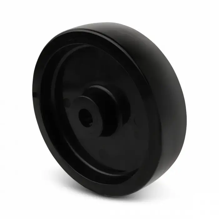 Czarne kóło PU 200 mm - otwór łożyska wałeczkowego 20 mm - 400 kg
