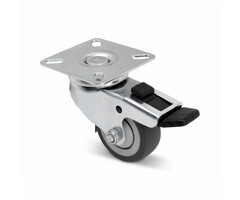 Gumowe kółka obrotowe TPR z hamulcem 50 mm - 40 kg