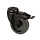 Czarne kółko obrotowe z hamulcem 100 mm - otwór na śrubę - 80 kg