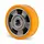 Kóło PU 100 mm - otwór łożyska kulkowego 15 mm - 300 kg