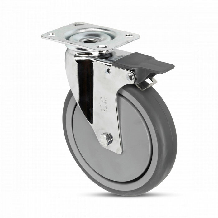 Kółko obrotowe z hamulcem 150 mm - łożysko kulkowe - 100 kg