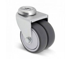 Podwójne kółko obrotowe 75 mm - 120 kg