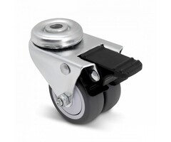 Podwójne Kółko obrotowe z hamulcem 50 mm - 80 kg