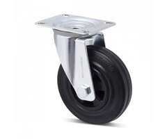 Kółko obrotowe z pełnej gumy 125 mm - 100 kg