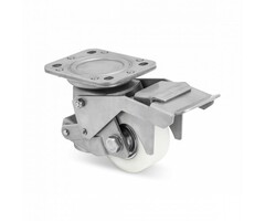 Kółko obrotowe ze stali nierdzewnej z regulowaną podstawą 80 mm Nylon - 350 kg
