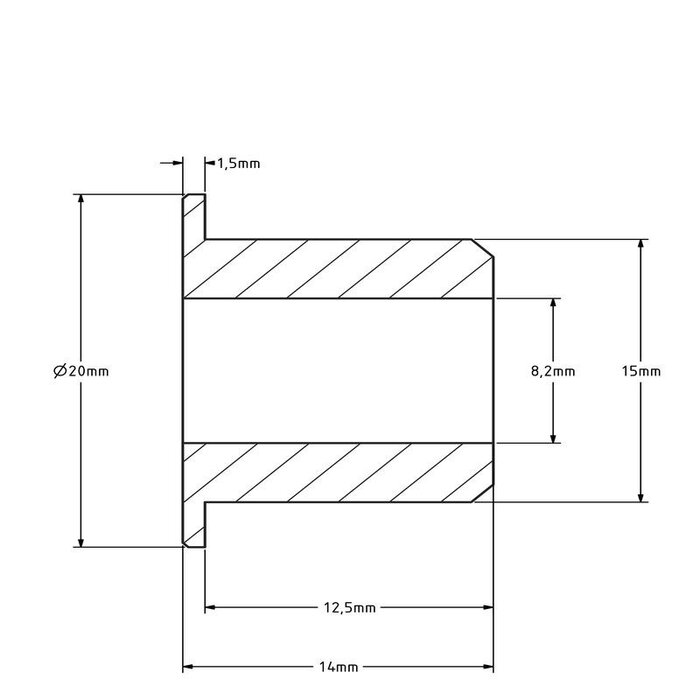 Pojemnik na popiół (T) - 15x8x14 - Plastik