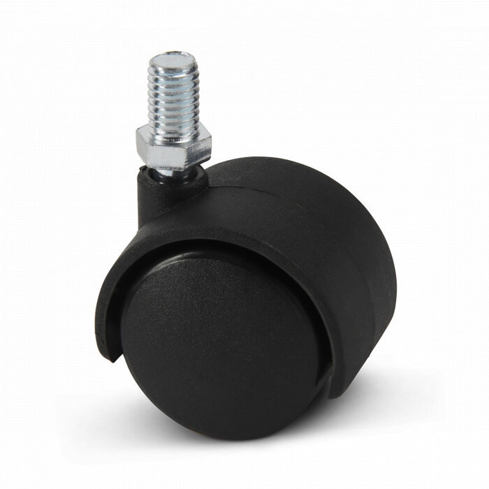 Czarne kółko meblowe 40 mm - M10