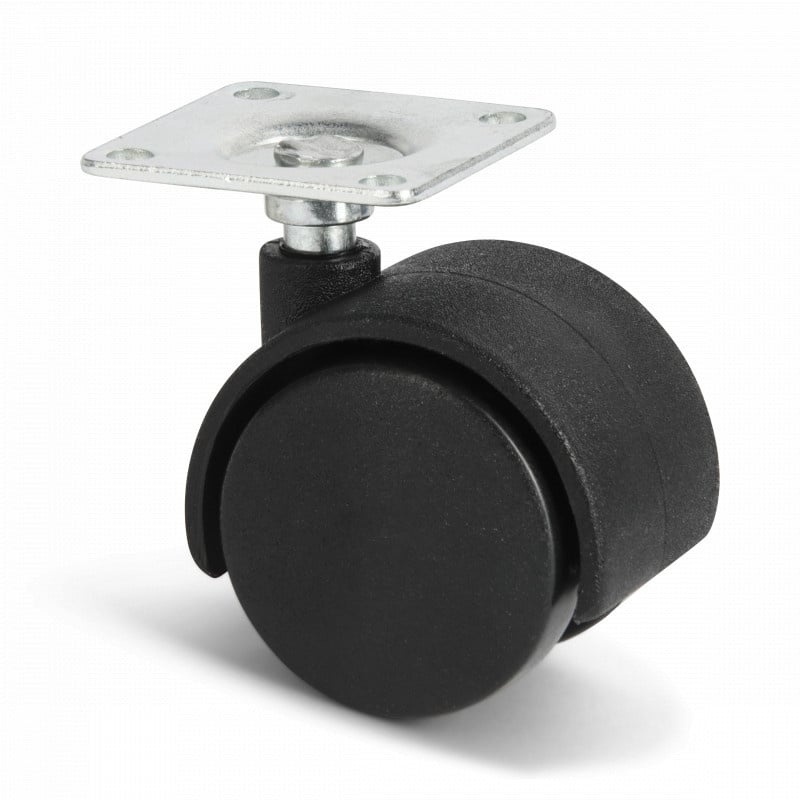 Czarne kółko meblowe 40 mm - 27x27 - 25 kg