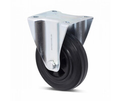 Kółko stałe z pełnej gumy 100 mm - 70 kg