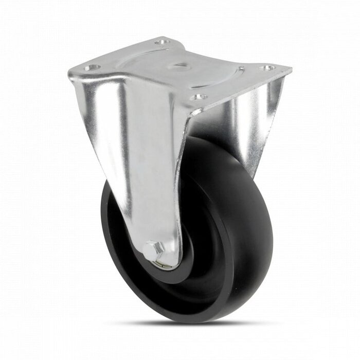 Nylonowe kółko stałe 150 mm - wzmocnione - łożysko kulkowe - 800 kg