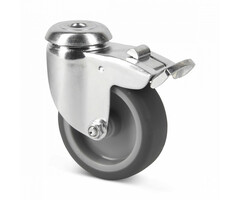 Kółko obrotowe z hamulcem z gumy TPR 75 mm - 75 kg