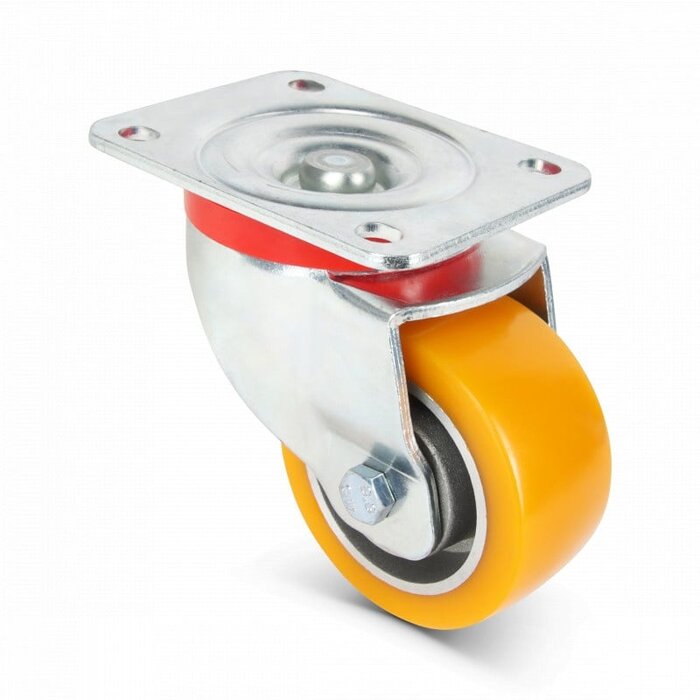 PU kółko obrotowe 80 mm - łożysko kulkowe - 250 kg