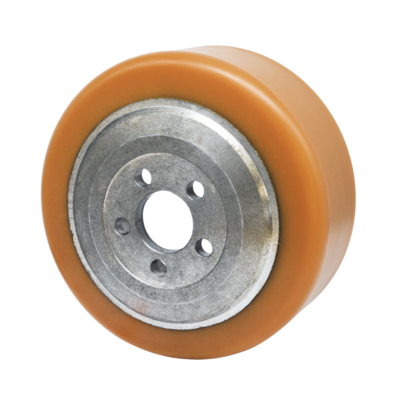 Poliuretanowe koło napędowe 230x70 mm - Średnica 45 mm - Połączenie kołnierzowe - 1350 kg