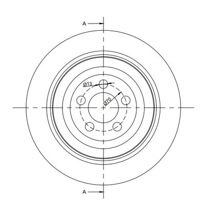 Poliuretanowe koło napędowe 230x70 mm - Średnica 45 mm - Połączenie kołnierzowe - 1350 kg