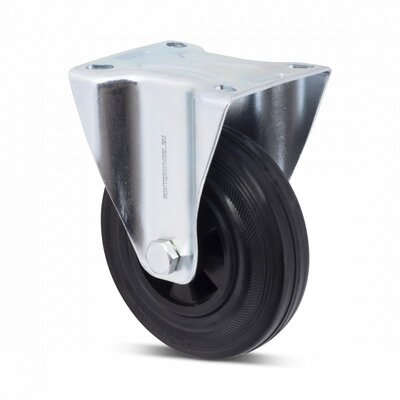 Kółko stałe gumowe 200 mm - łożysko wałeczkowe - 205 kg