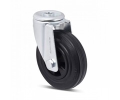Kółko obrotowe z pełnej gumy 125 mm - 100 kg