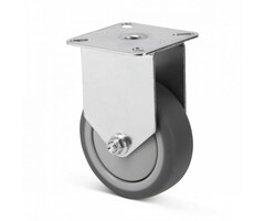 Kółko stałe z gumy TPR 75 mm - łożysko kulkowe - 75 kg