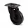 Czarne kółko obrotowe 125 mm - łożysko rolkowe - 200 kg