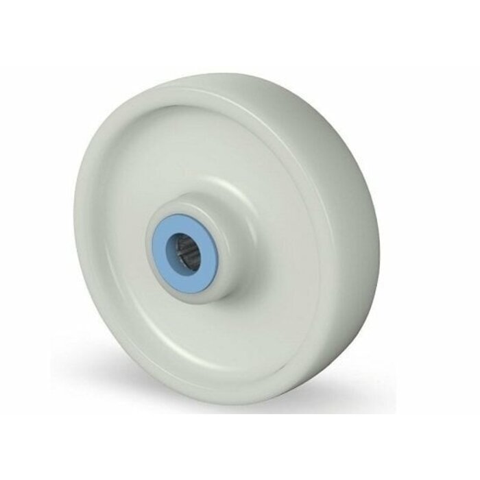 stal nierdzewna kóło 80 mm - nylon - łożysko toczne - 150 kg