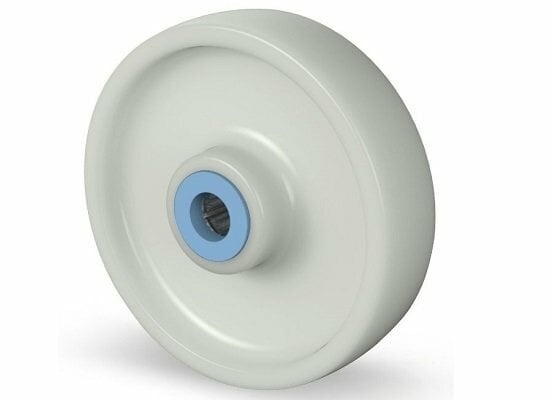 stal nierdzewna kóło 80 mm - nylon - łożysko toczne - 150 kg