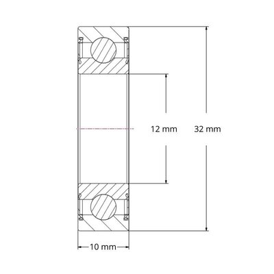 6201 2RSH - Łożysko kulkowe SKF (12x32x10)