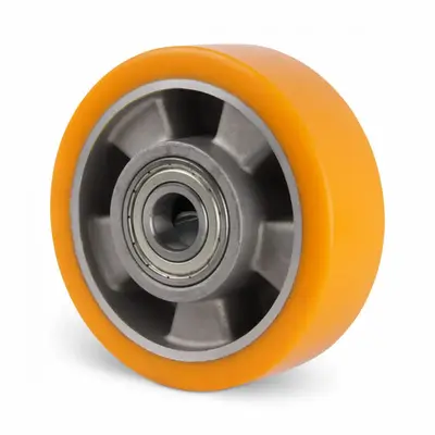 PU kóło 100 mm - łożysko kulkowe otwór na oś 12 mm - 300 kg