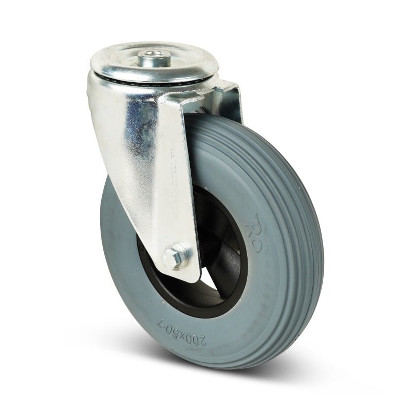 Kółko obrotowe 200 mm - spieniony PU - 100 kg