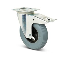 Kółka obrotowe z hamulcem 200 mm ze spienionego PU - 100 kg