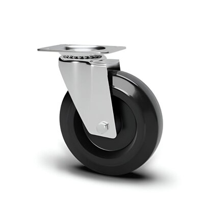 Odporne na wysoką temperaturę kółko obrotowe gumowe 100 mm - 80 kg