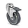 ESD Kółka obrotowe ze stali nierdzewnej z hamulcem 80 mm - Poliuretan - 50 kg