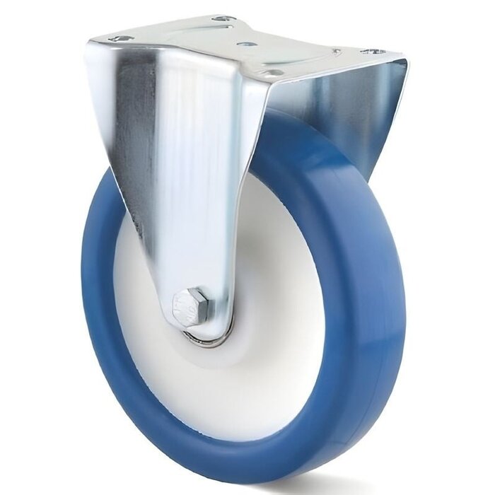 RVS PU kółko stałe 200 mm - łożysko kulkowe - 450 kg