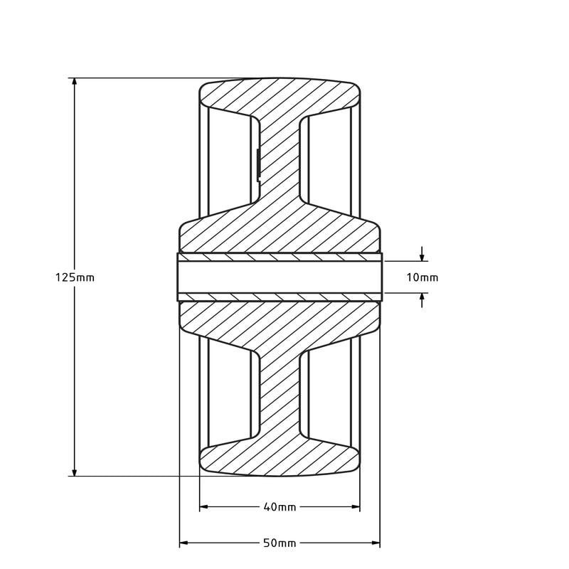 Kóło żaroodporne 125 mm - 280 stopni - 200 kg