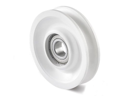 Plastikowy krążek kablowy 78 mm z rowkiem U - 245 kg