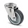 Kółko obrotowe ze stali nierdzewnej 100 mm - Guma - 100 kg