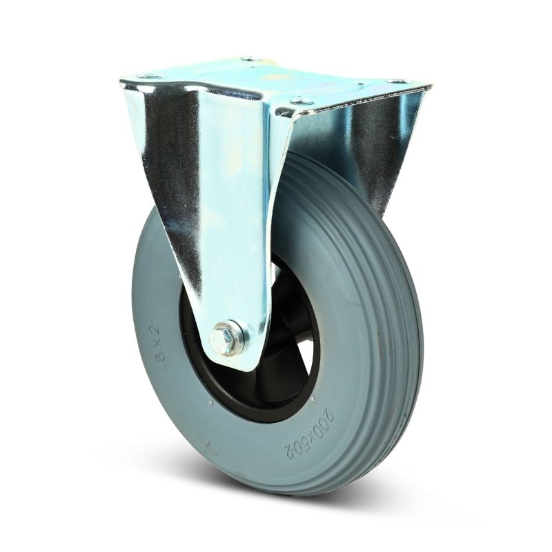 Kółko stałe z zabezpieczeniem przed wyciekiem 200 mm - spieniony PU - 100 kg