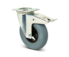 Kółka obrotowe z hamulcem 200 mm ze spienionego PU - 100 kg