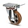 Kółko obrotowe z hamulcem stałym 160 mm brązowe wypukłe - 510 kg