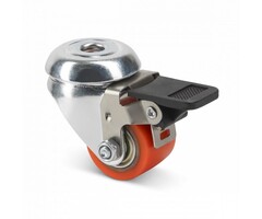 Kółka obrotowe PU z hamulcem 35 mm - 100 kg