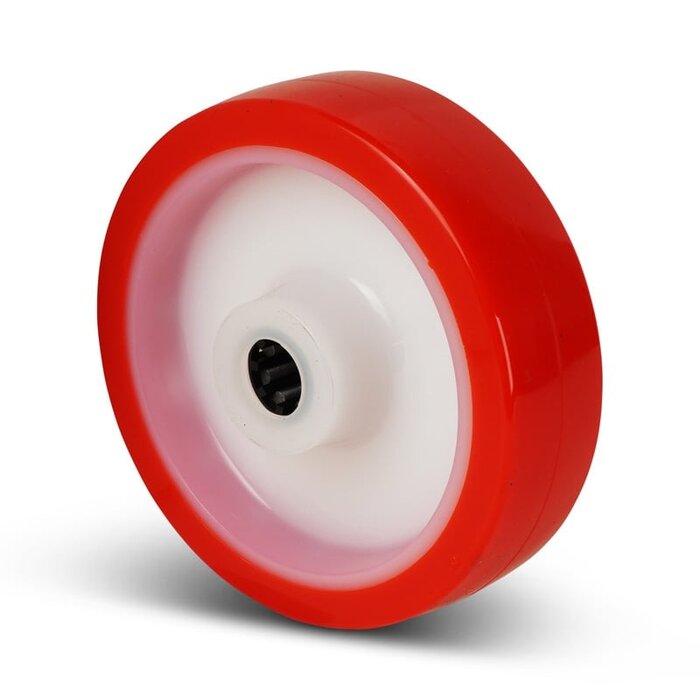 Kóło PU 160 mm - otwór łożyska wałeczkowego 20 mm - 350 kg