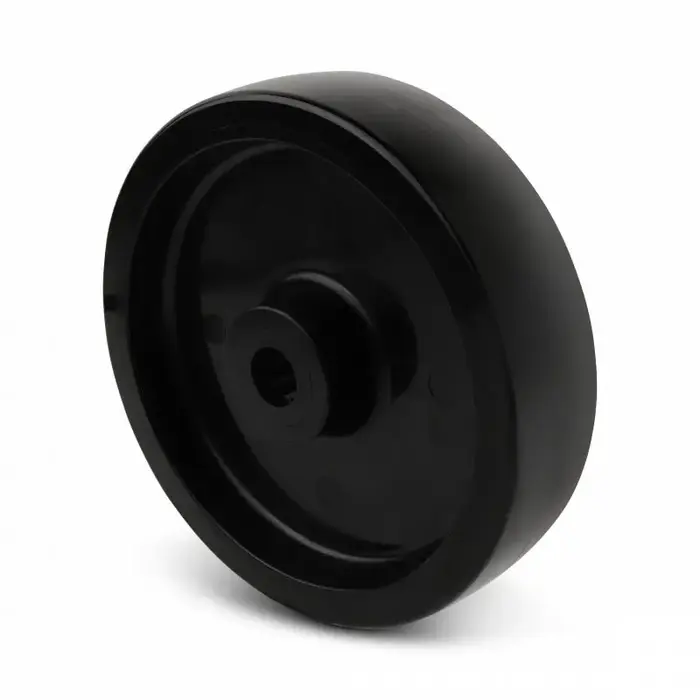 Czarne kóło PU 200 mm - otwór łożyska wałeczkowego 20 mm - 400 kg