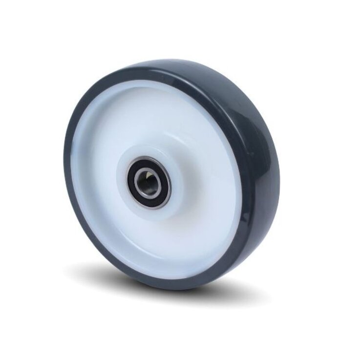 PU kóło 160 mm - łożysko kulkowe otwór 20 mm - 450 kg