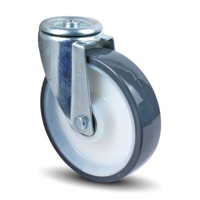 PU kółko obrotowe 200 mm - łożysko kulkowe - 400 kg